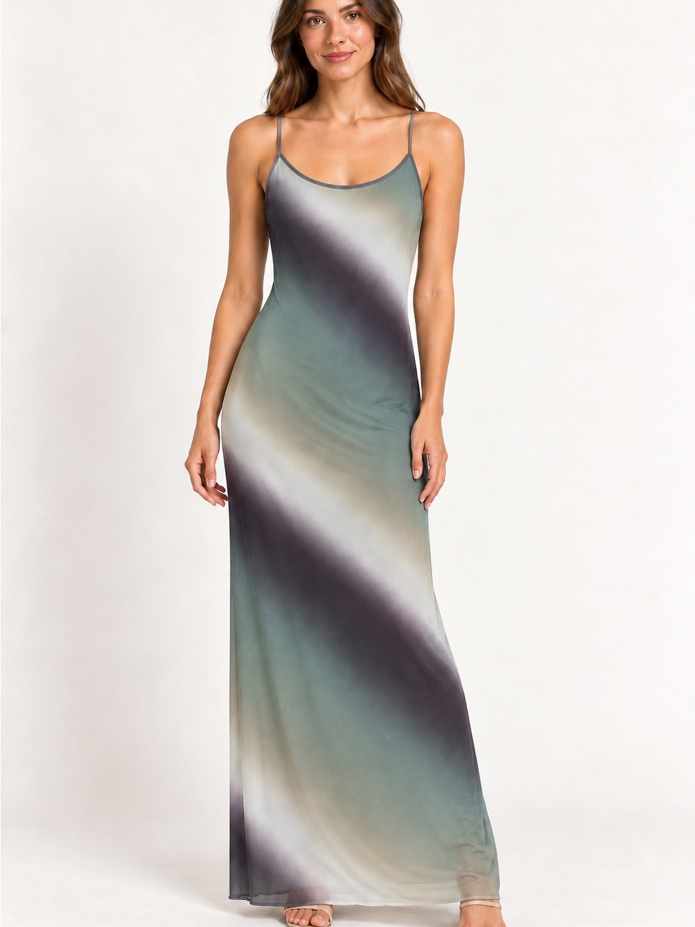 See You Monday Mesh Ombre Maxi Dress Y2K Fairy Grunge Bodycon M